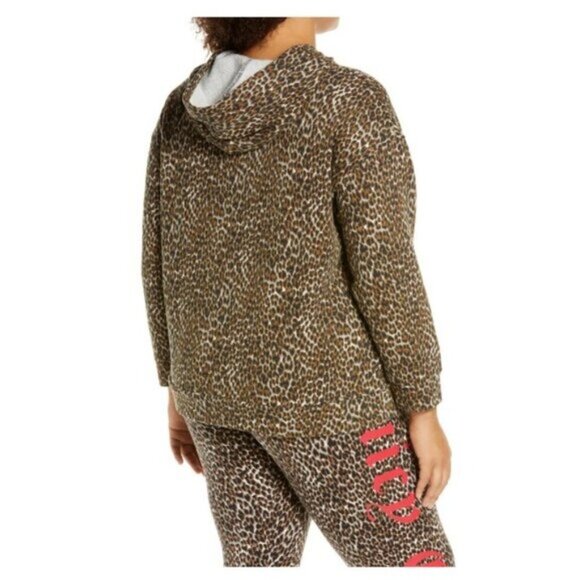 JUICY COUTURE Animal Graphic Hoodie Leopard Print Size 1X - Picture 2 of 3